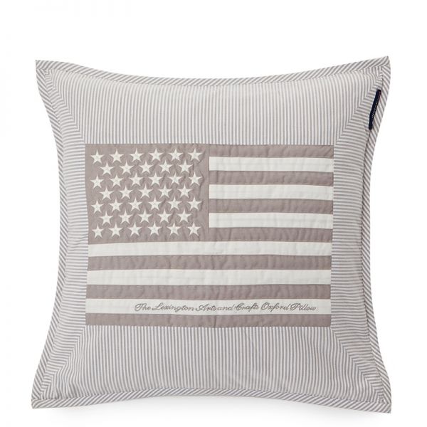 Poduszka Lexington Flag Art & Crafts Sham Gray&White