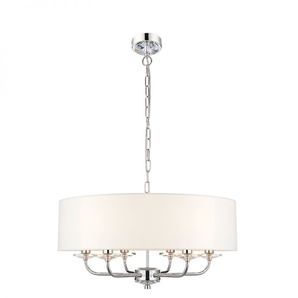 Nowoczesna lampa wisząca Kimberly 6 silver