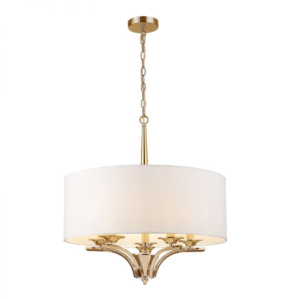 Lampa wisząca do jadalni złota klasyczna Sally