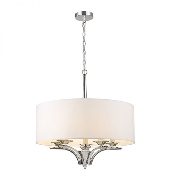 Lampa wisząca do jadalni srebrna klasyczna Sally