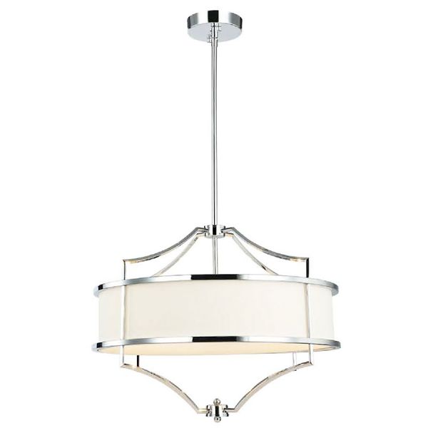 Lampa wisząca z abażurem Tracy M srebrna