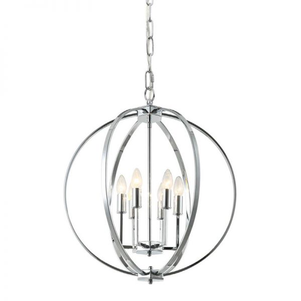 Lampa wisząca kula Brandy Silver M
