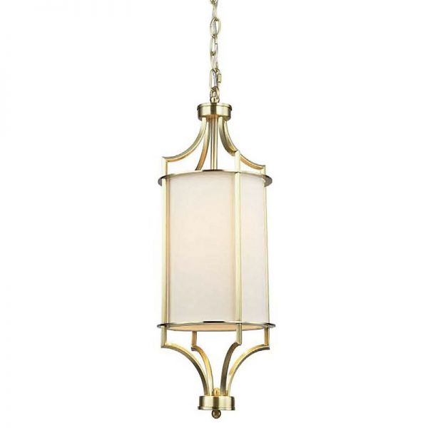 Lampa wisząca z abażurem Lou złota