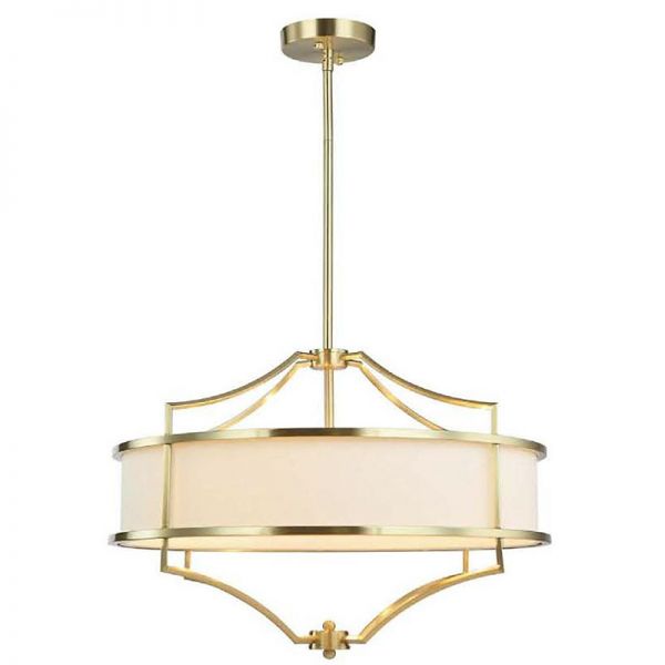 Lampa wisząca z abażurem Tracy M złota