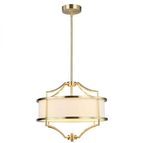 Lampa wisząca z abażurem Tracy S złota