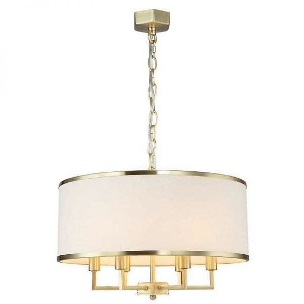 Lampa wisząca z abażurem Janet M złota