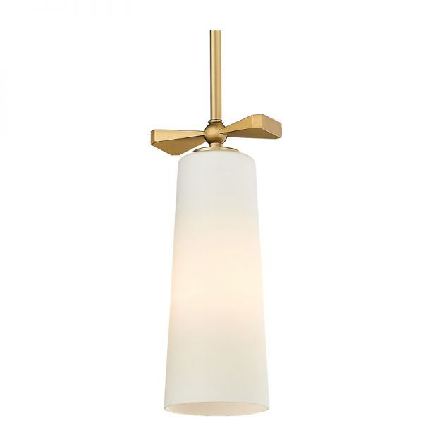 Nowoczesna lampa wisząca pojedyncza do salonu Bow Gold by Magda Fornal