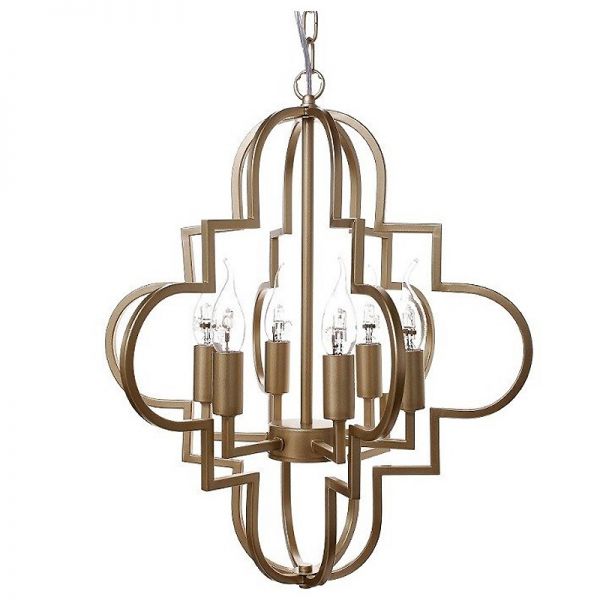 Lampa wisząca do salonu ażurowa marokańska Moroccan Gold