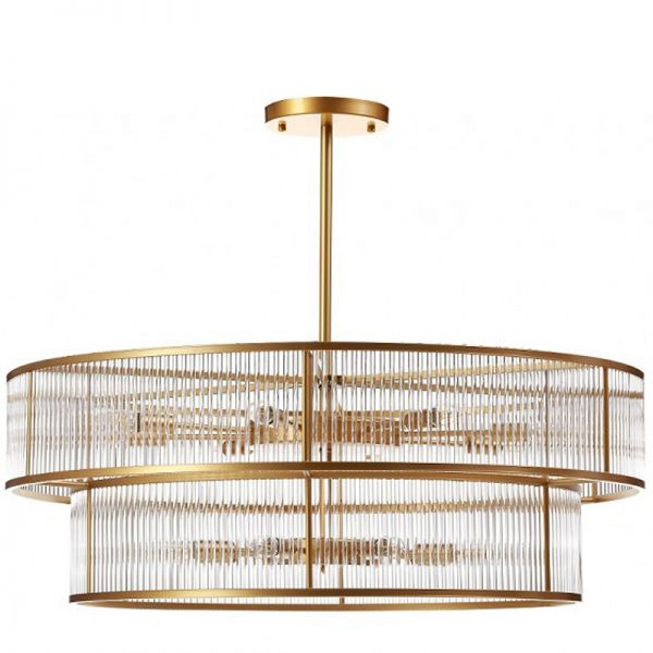 Duża okrągła lampa Art Deco 100cm
