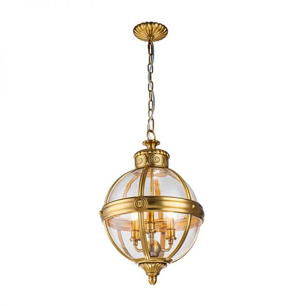 Lampa wisząca kula Globe 3 Gold