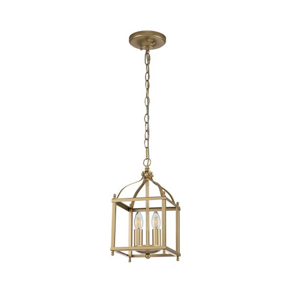 Lampa wisząca typu klatka LARK 2 Gold