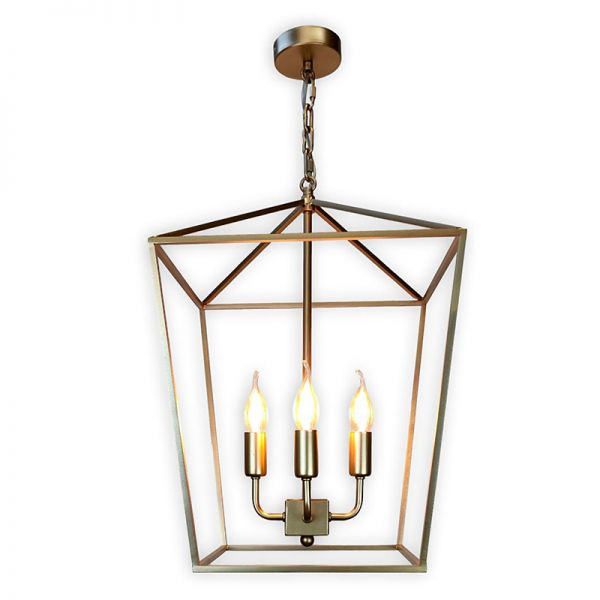 Lampa wisząca do hallu w stylu farmhouse złota Georgia M