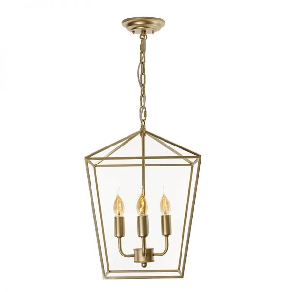 Lampa wisząca do hallu w stylu farmhouse złota Georgia S