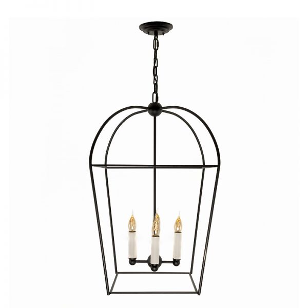 Czarna lampa wisząca klatka Solo styl Modern Farmhouse