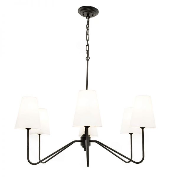 Czarny żyrandol w stylu farmhouse Gilbert Black