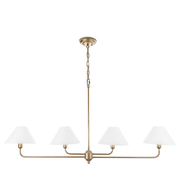 Złota lampa do jadalni w stylu Modern Farmhouse Palmer Gold