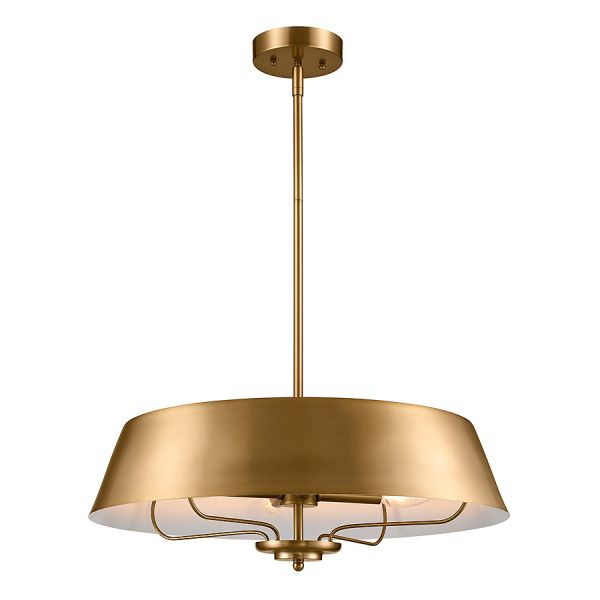 Lampa wisząca w kolorze mosiądzu ze złotym abażurem Tulus Gold 4