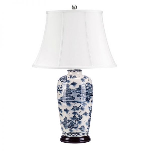 Lampa stołowa ceramiczna Blue&White Ginger Jar IV