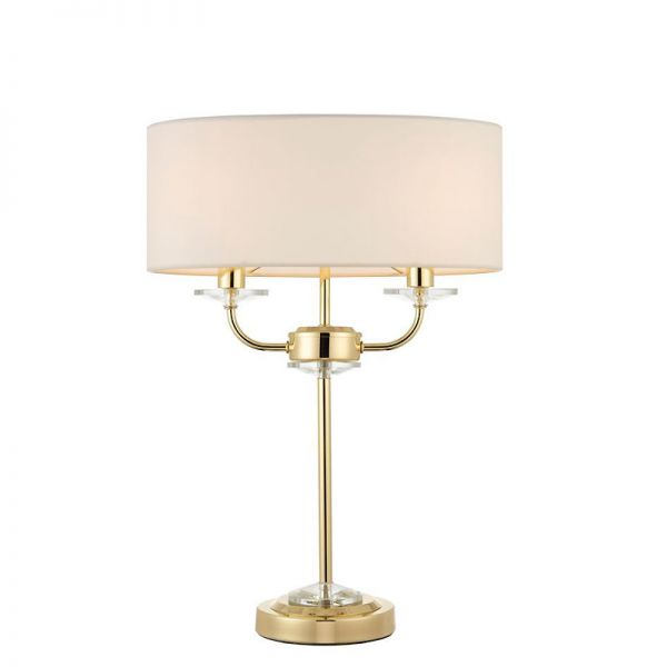 Nowoczesna lampa stołowa Kimberly gold