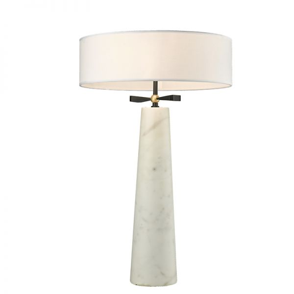Nowoczesna lampa stołowa z marmuru Bow Gold by Magda Fornal