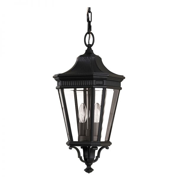 Stylowa czarna lampa wisząca ogrodowa typu latarnia Cotsland 2