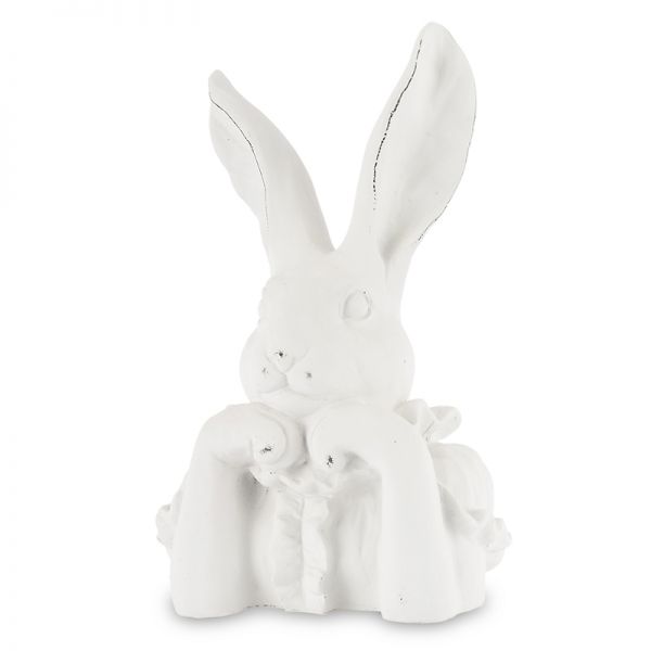 Dekoracyjna figurka popiersie Królik Bunny White 49cm