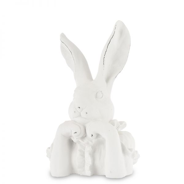 Dekoracyjna figurka popiersie Królik Bunny White 36cm