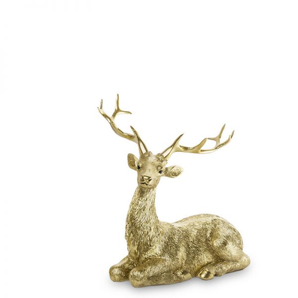 Dekoracyjny Jelonek złoty 13,5cm