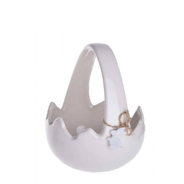 Koszyczek ceramiczny biały