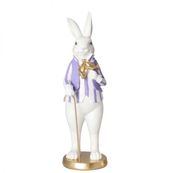 Figurka dekoracyjna Królik Wielkanocny Violet X wys.30,5cm