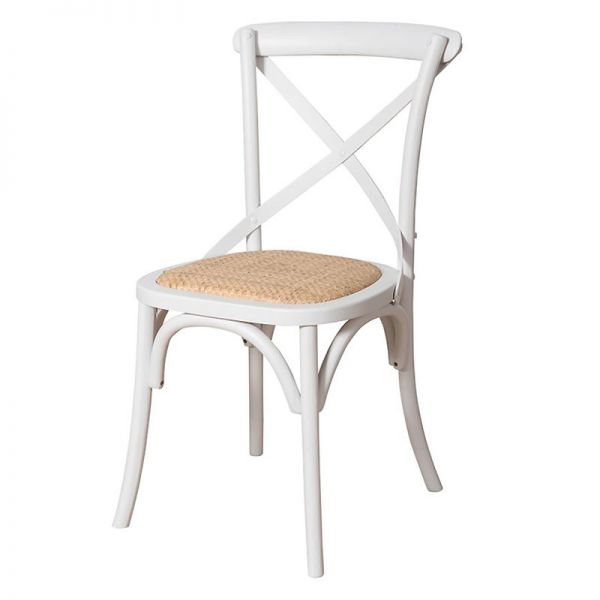 Krzesło białe drewniane Hamptons Rustic II
