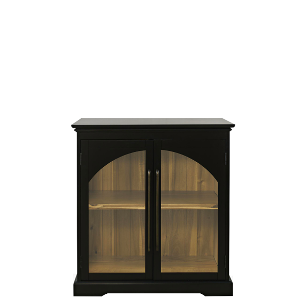 Komoda czarna drewniana w stylu Modern Farmhouse Loren Black I