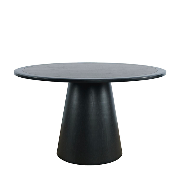 Nowoczesny drewniany okrągły stół Wood Black Round