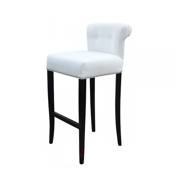 Klasyczny hoker barowy z kołatką i pinezkami styl glamour modern classic