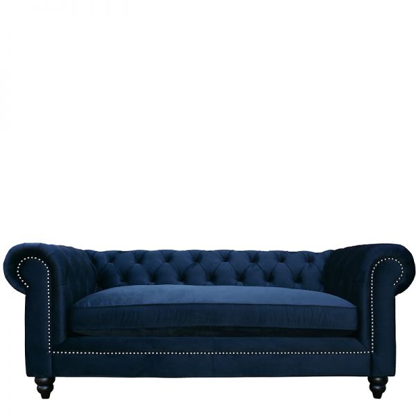 Sofa w stylu angielskim pikowana Chesterfield