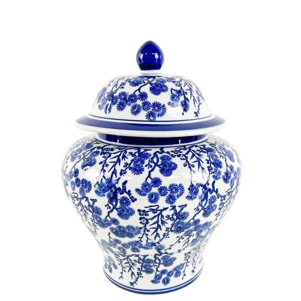 Waza ceramiczna hampton biało-niebieska Blue Ginger Jar 30x39cm