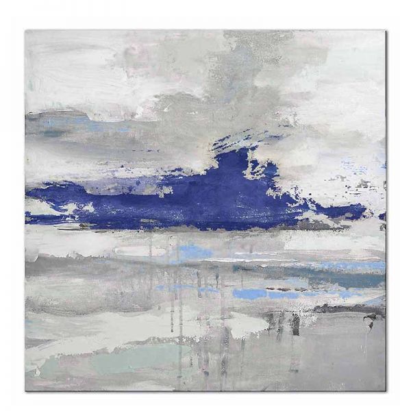 Obraz olejny Abstrakcja  Blue Marine 100x100cm
