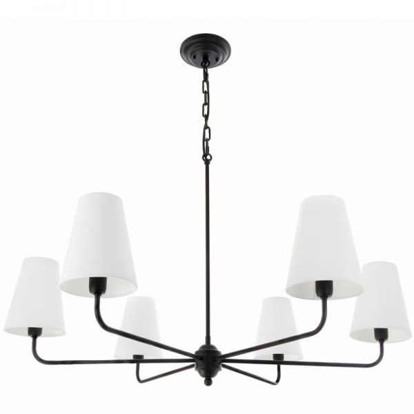 Żyrandol do sypialni w stylu farmhouse Cheldon Black I