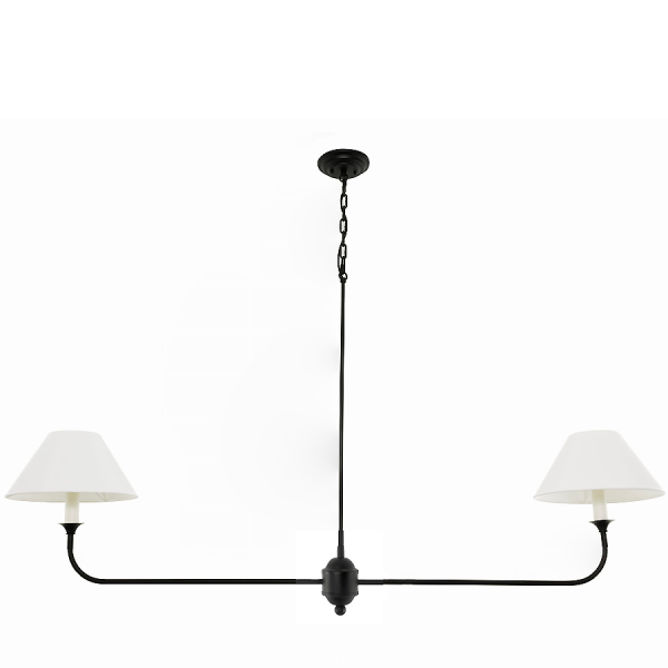 Czarna lampa do jadalni w stylu Modern Farmhouse Parker Black