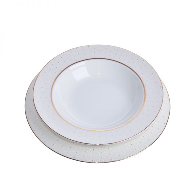 Serwis obiadowy dla 4os. Classic White&Gold