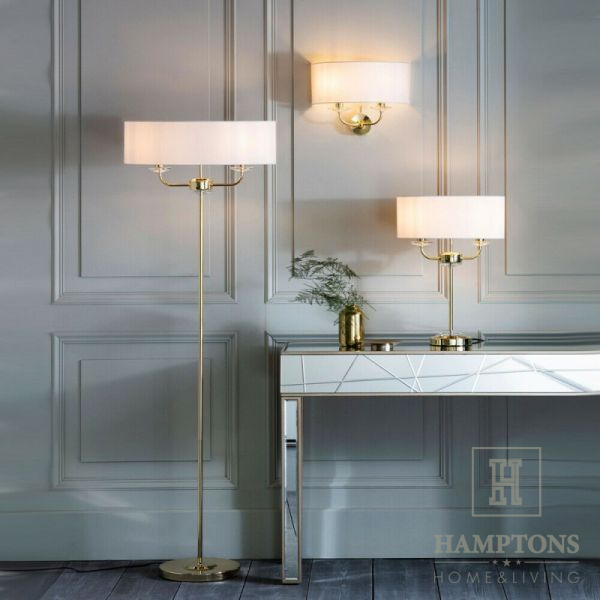 Nowoczesna lampa stołowa Kimberly gold