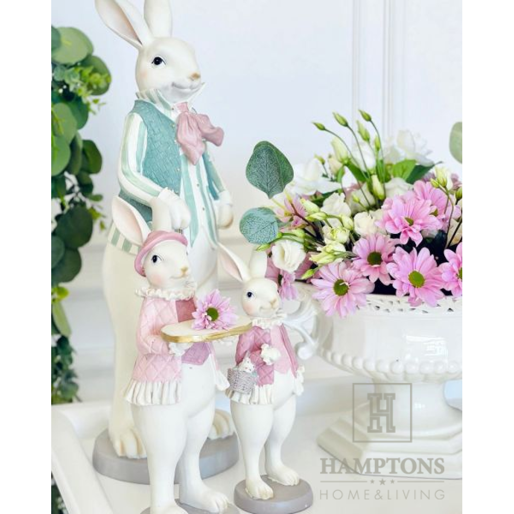 Figurka dekoracyjna Królik Wielkanocny Pastel Pink wys.30cm