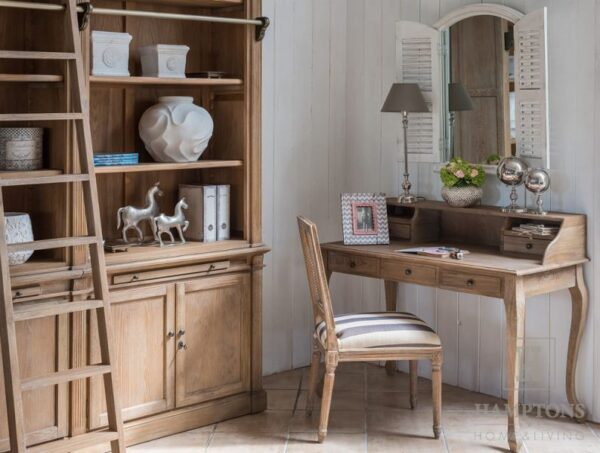 Duża biblioteka drewniana Hamptons Rustic Wood