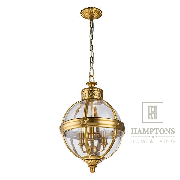 Lampa wisząca kula Globe 3 Gold