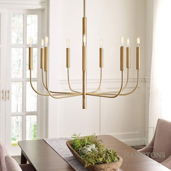 Nowoczesna złota lampa wisząca Rihanna Gold 9