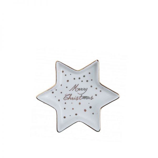 Porcelanowy mini talerzyk Merry Christmas